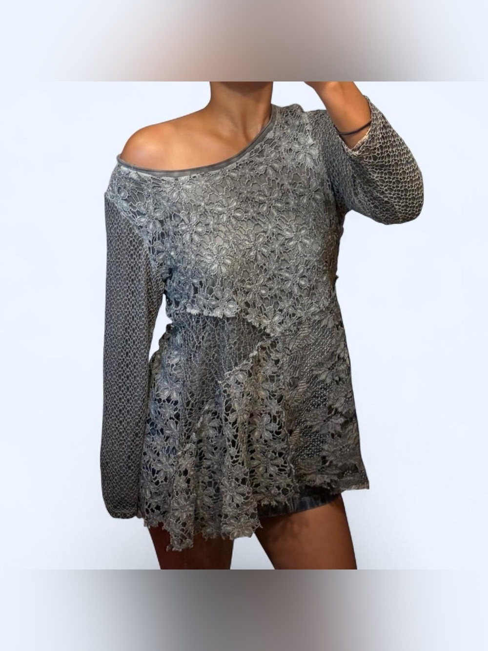 Fairy Grunge Floral Lace Top by Radzoli!
